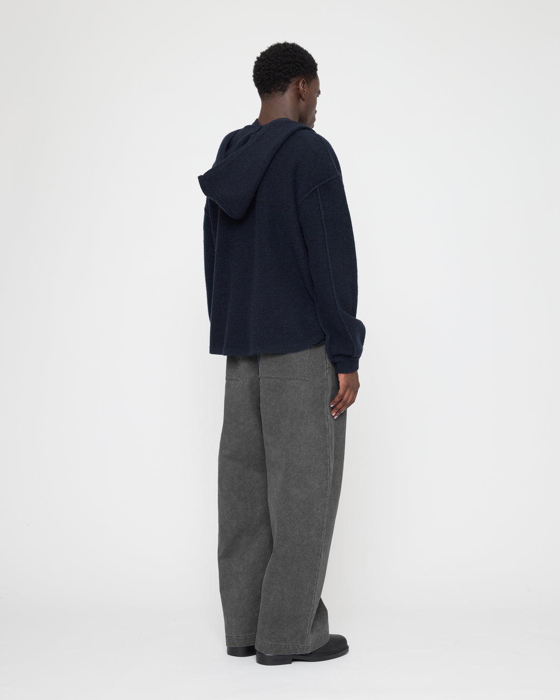 Hooded Scarf - FW26 - Navy Black