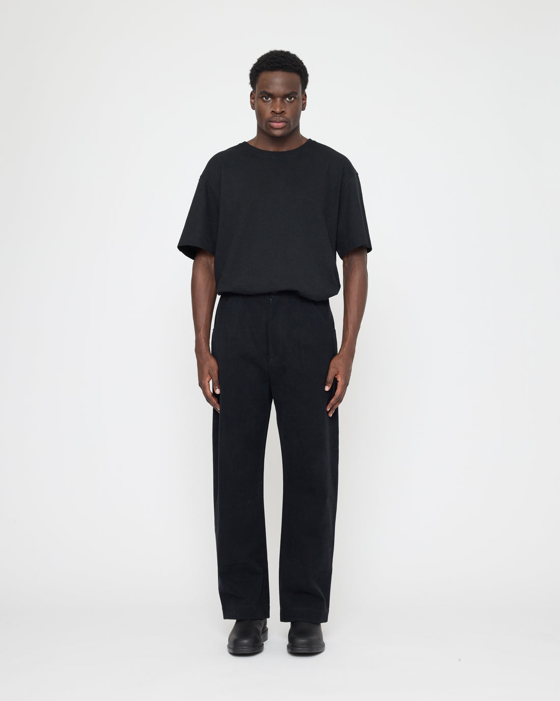 Signature Curve Legged Trouser - Brushed Twill Edition - Black