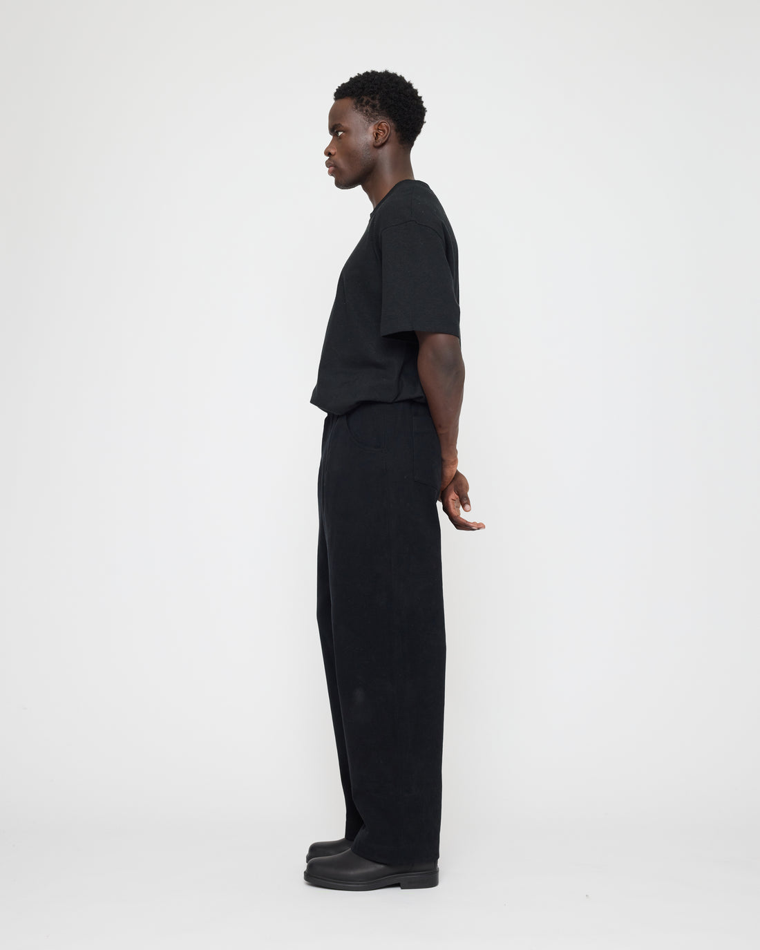 Signature Curve Legged Trouser - Brushed Twill Edition - Black