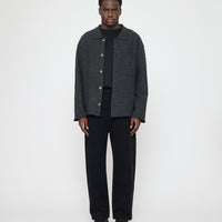 Signature Boiled Wool Shirt - Charcoal