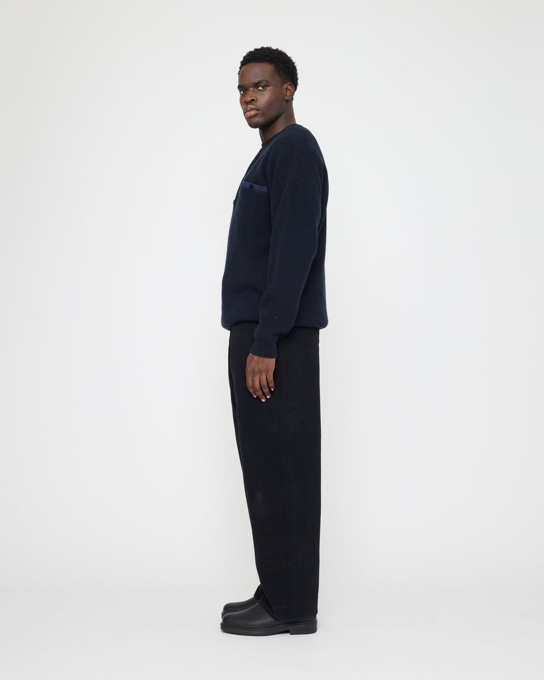 Oversized Pocket Pullover - FW26 - Navy Black