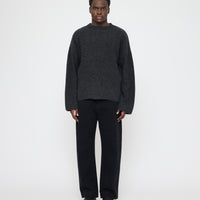 Oversized Mock Neck Sweater - FW26 - Speckle Charcoal