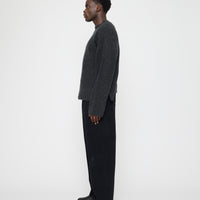 Oversized Mock Neck Sweater - FW26 - Speckle Charcoal