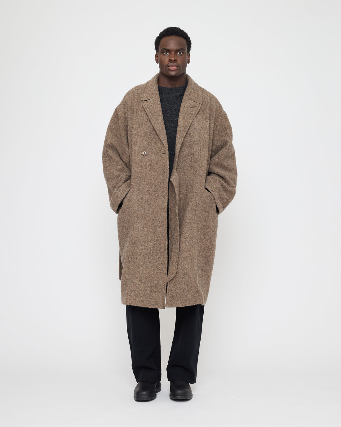 Blazer Wrap Coat - FW26 - Herringbone Clay
