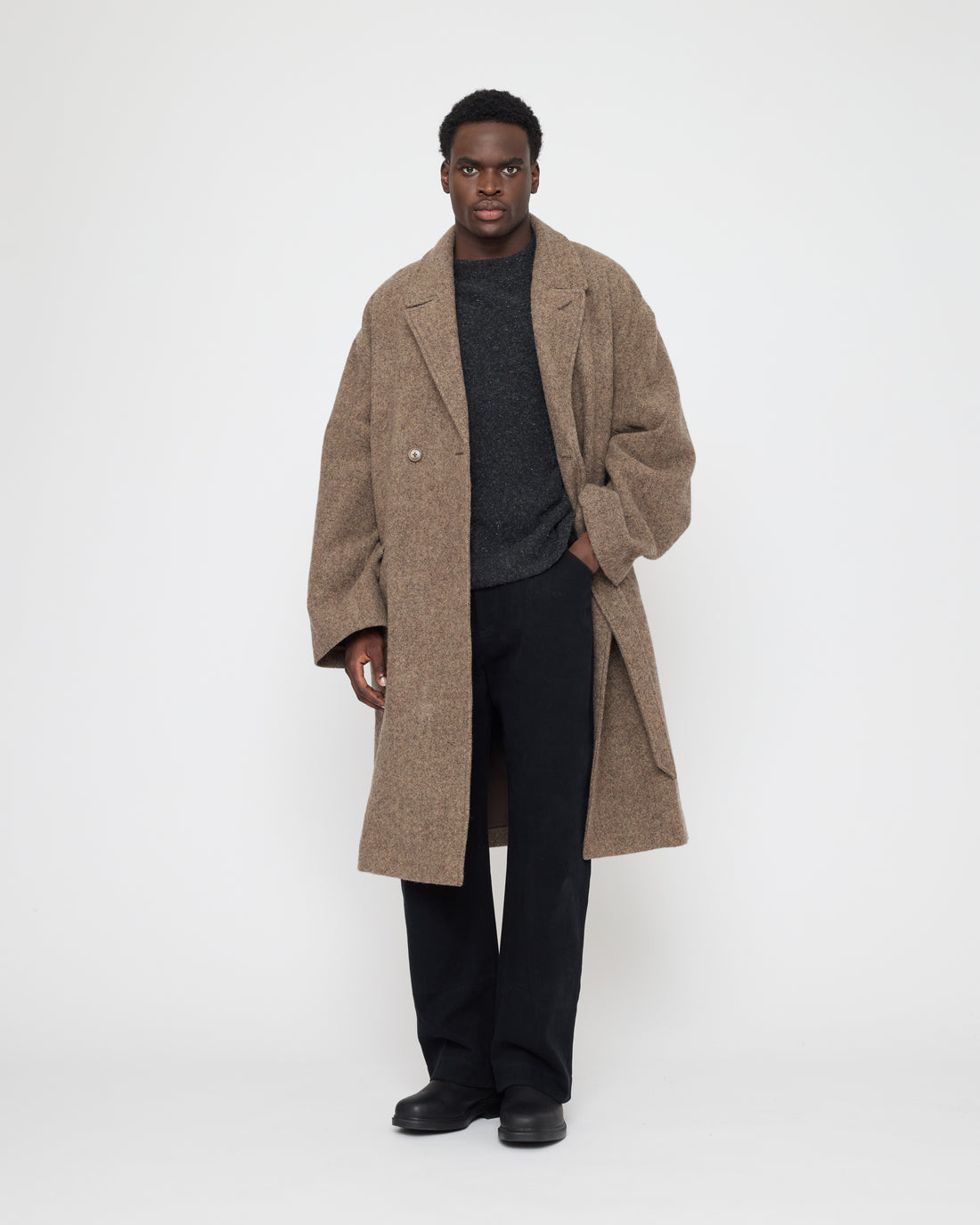 Blazer Wrap Coat - FW26 - Herringbone Clay