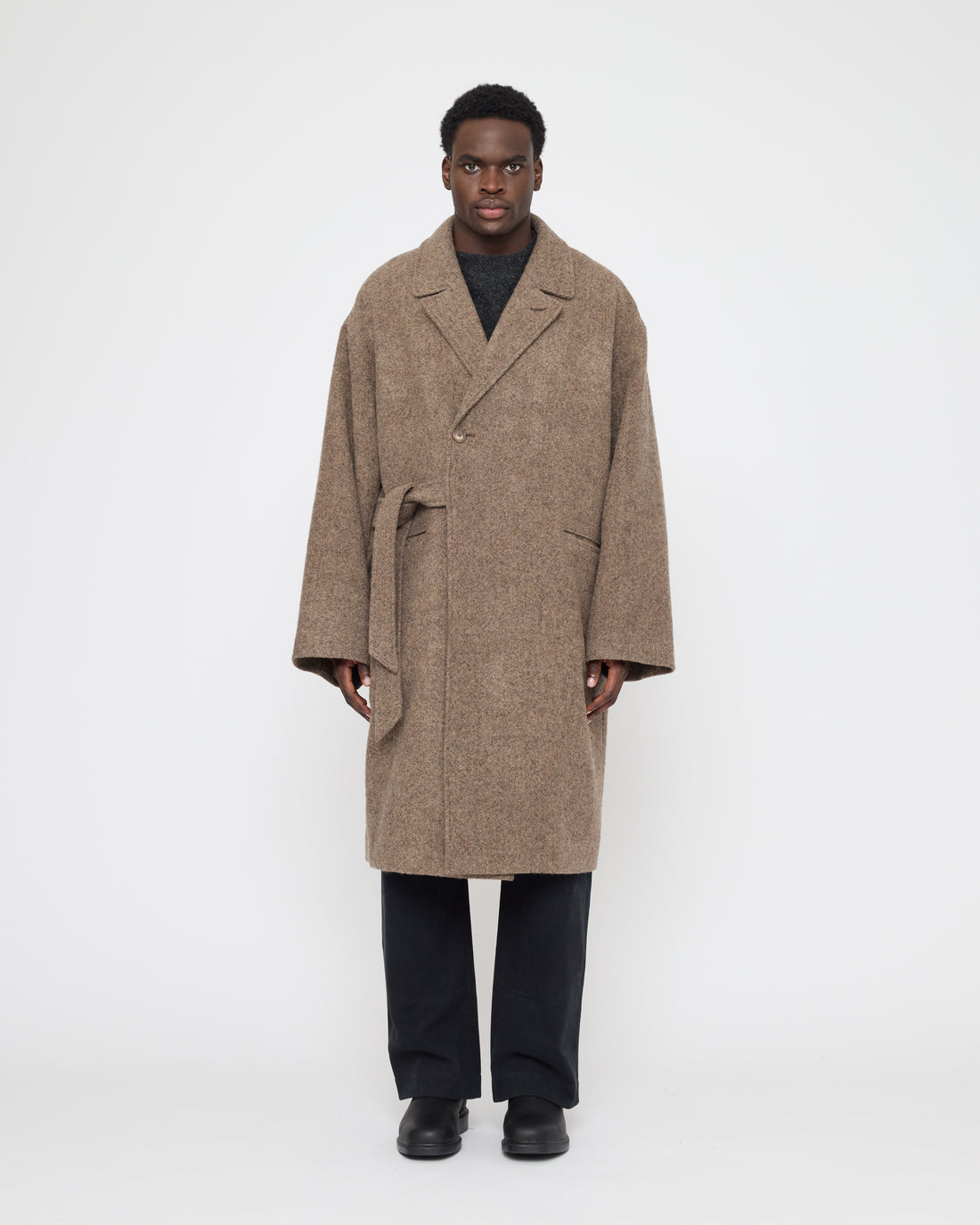 Blazer Wrap Coat - FW26 - Herringbone Clay
