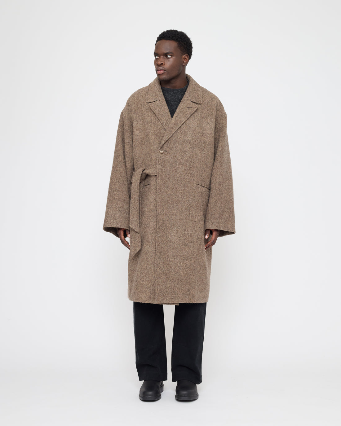 Blazer Wrap Coat - FW26 - Herringbone Clay