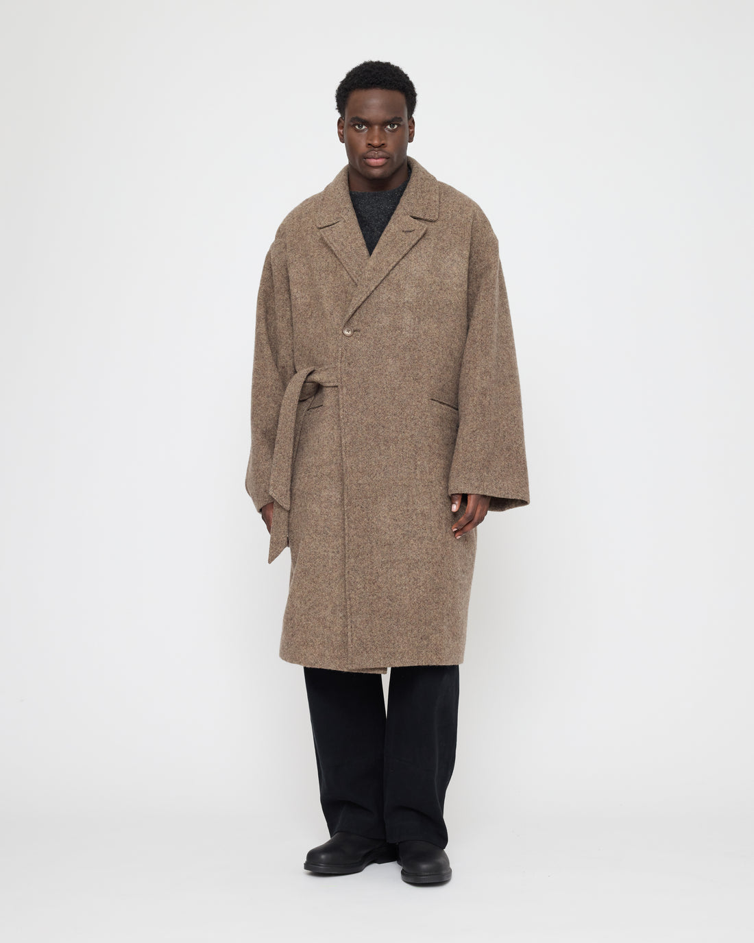 Blazer Wrap Coat - FW26 - Herringbone Clay