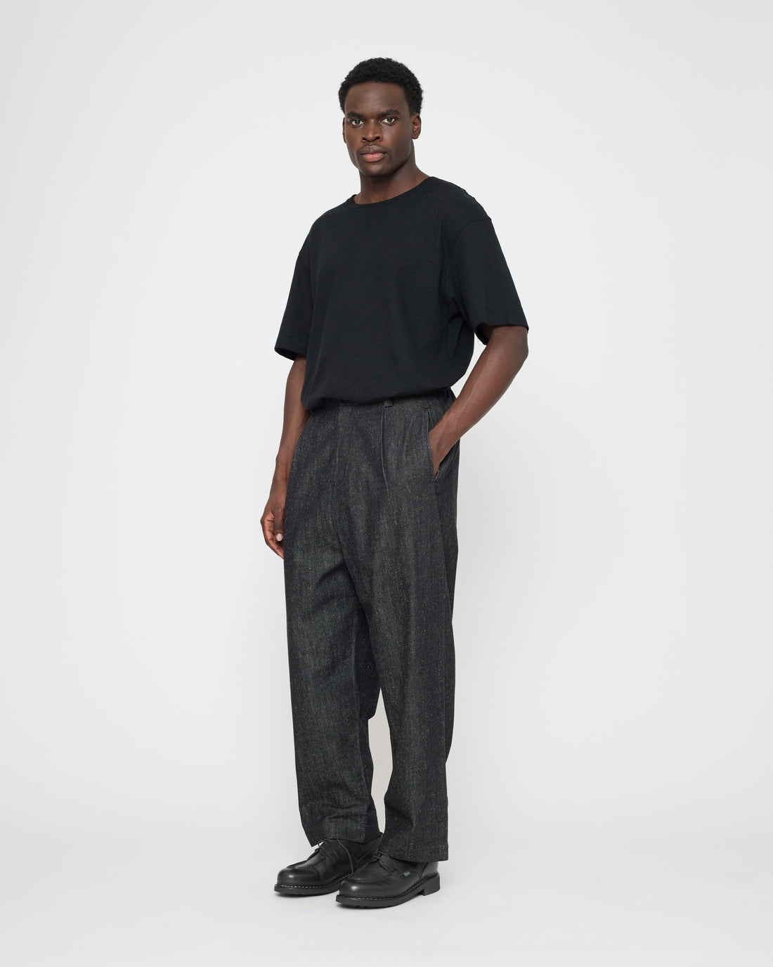 Drop-Crotch Trouser - Soft Denim Edition - FW26 - Black