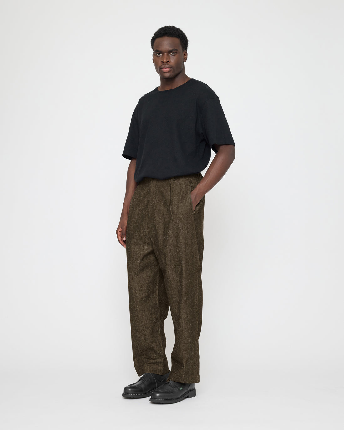 Drop-Crotch Trouser - Soft Denim Edition - FW26 - Olive