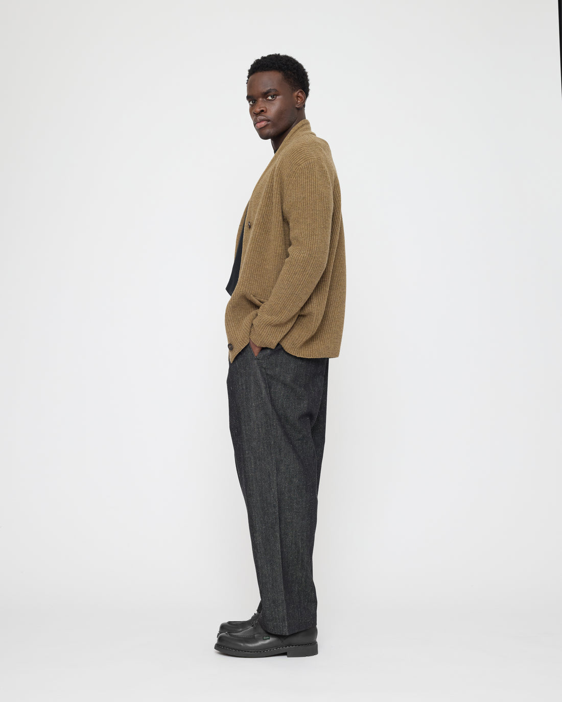 Pocket Ribbed Cardigan - FW26 - Toffee