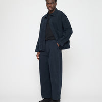 Signature Panel Pockets Shirt Jacket - Brushed Canvas Edition - Navy