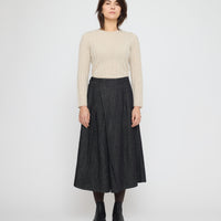 Pleated Culotte - Soft Denim Edition - FW26 - Black