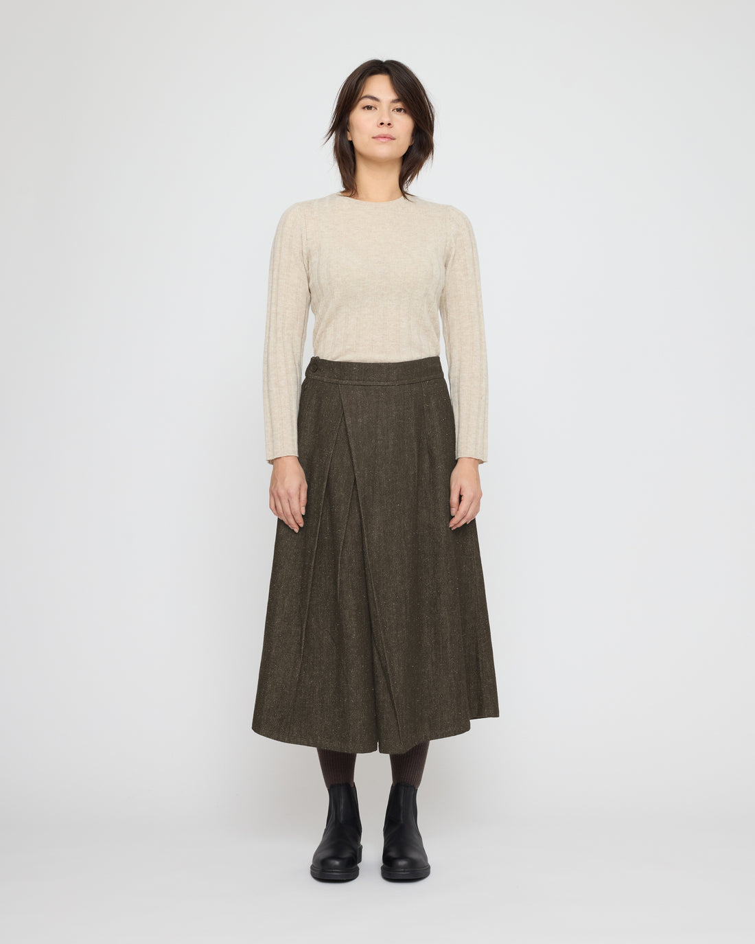 Ribbed Long Sleeves - FW26 - Sand Beige