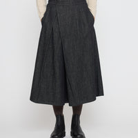 Pleated Culotte - Soft Denim Edition - FW26 - Black