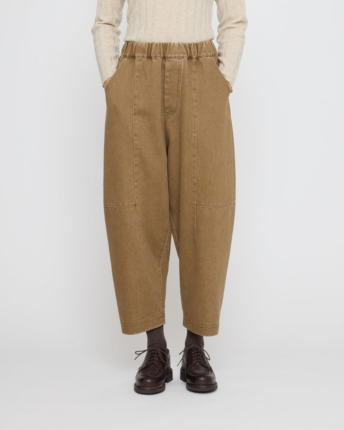 Elastic Panel Barrel Trouser - FW26 - Washed Walnut