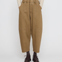 Elastic Panel Barrel Trouser - FW26 - Washed Walnut
