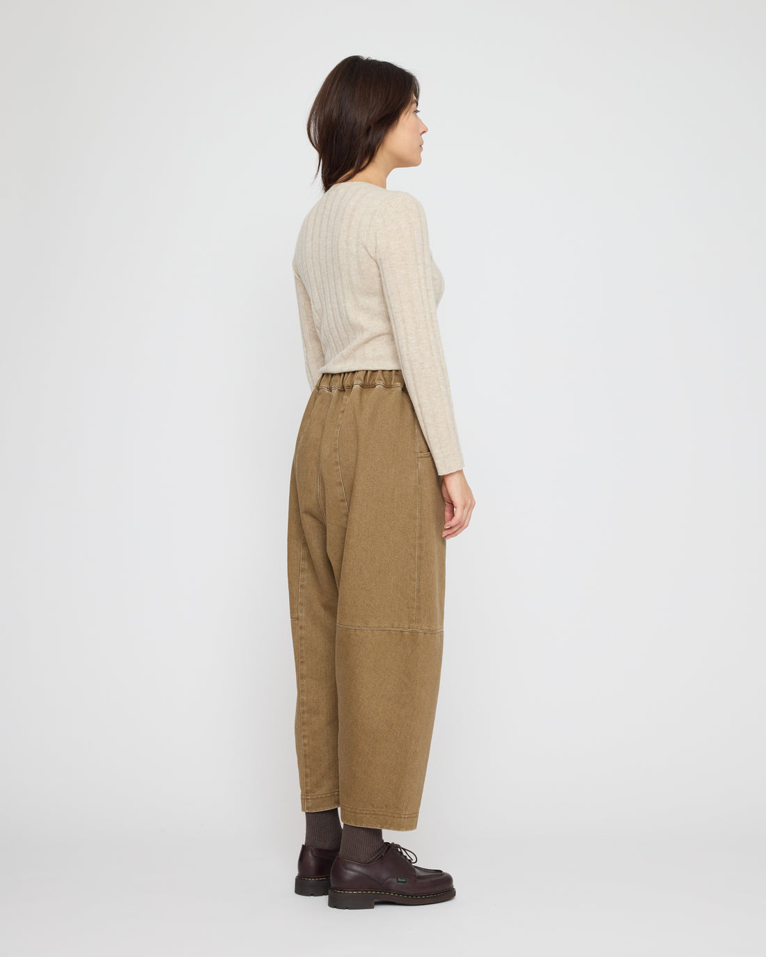 Elastic Panel Barrel Trouser - FW26 - Washed Walnut