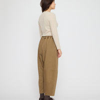 Elastic Panel Barrel Trouser - FW26 - Washed Walnut