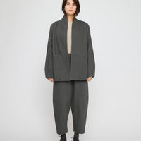 Open Short Coat - FW26 - Washed Black