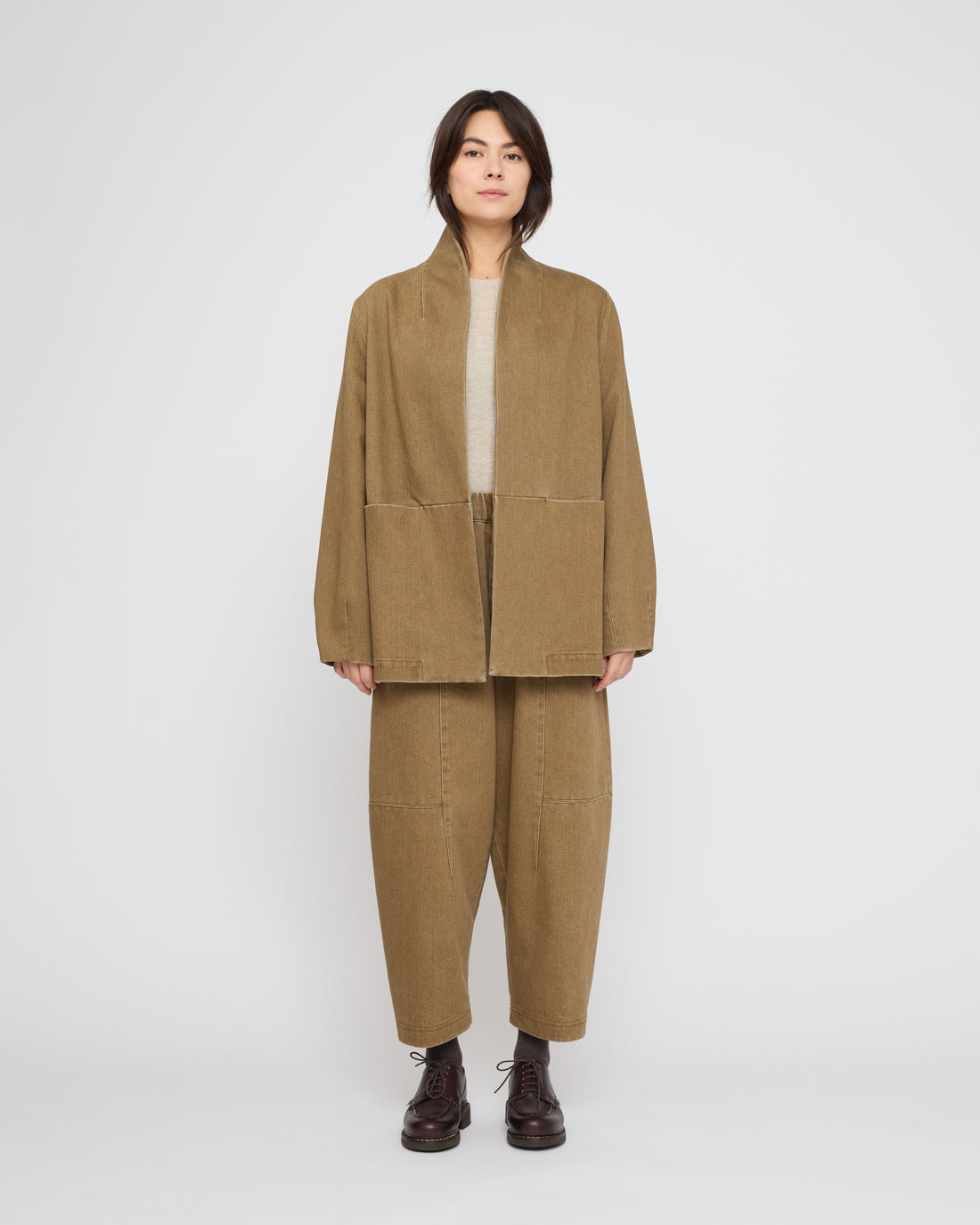 Open Short Coat - FW26 - Washed Tan