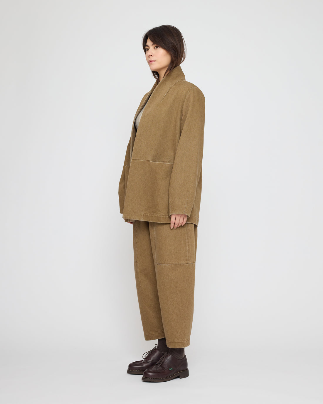 Open Short Coat - FW26 - Washed Tan