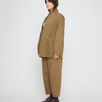 Open Short Coat - FW26 - Washed Tan