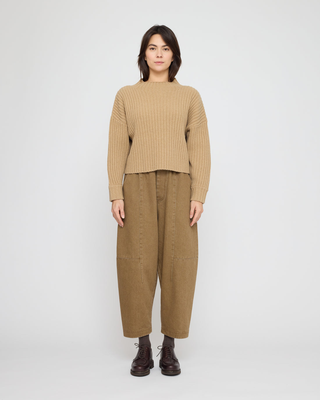 Chunky Ribbed Mock Neck - FW26 - Caramel