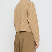 Chunky Ribbed Mock Neck - FW26 - Caramel