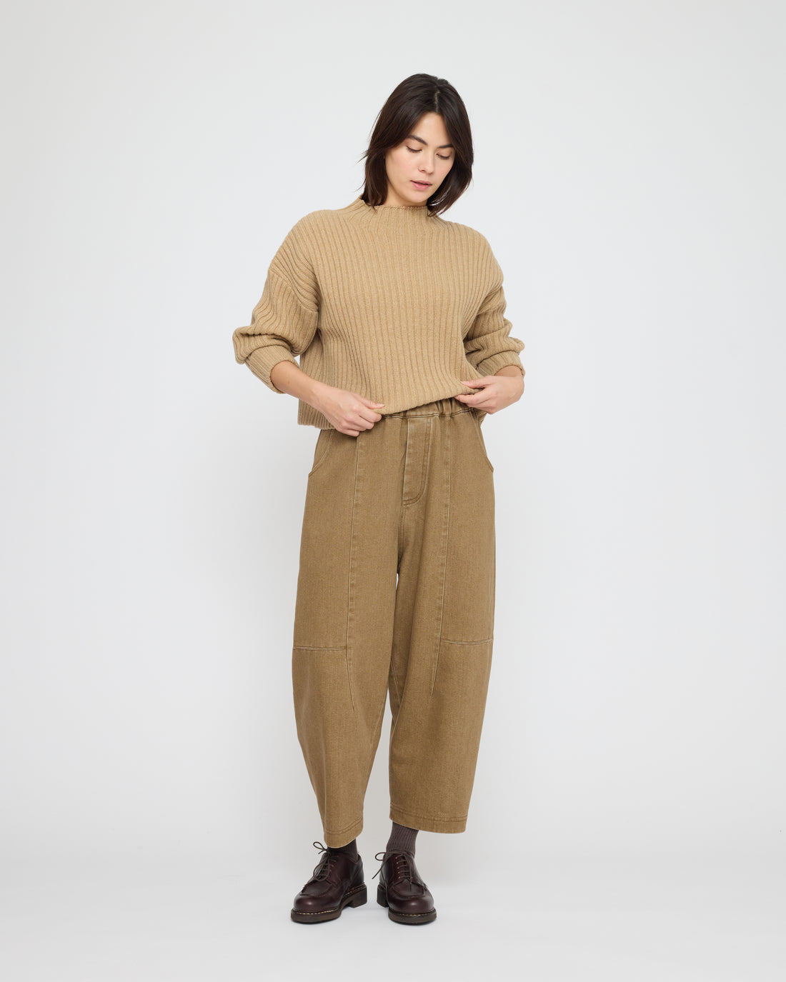 Chunky Ribbed Mock Neck - FW26 - Caramel