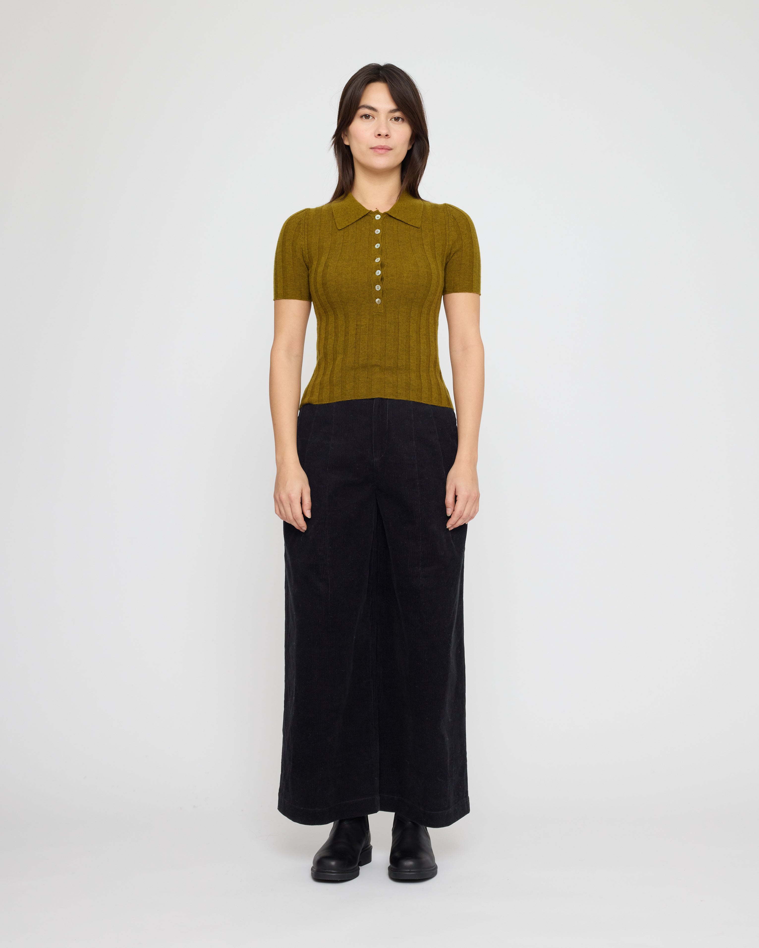 Collared Short Sleeves - FW26 - Kelp