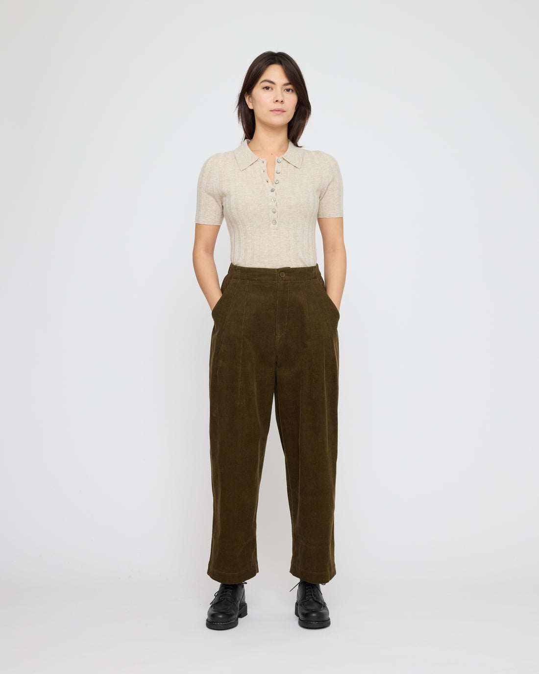 Collared Short Sleeves - FW26 - Sand Beige