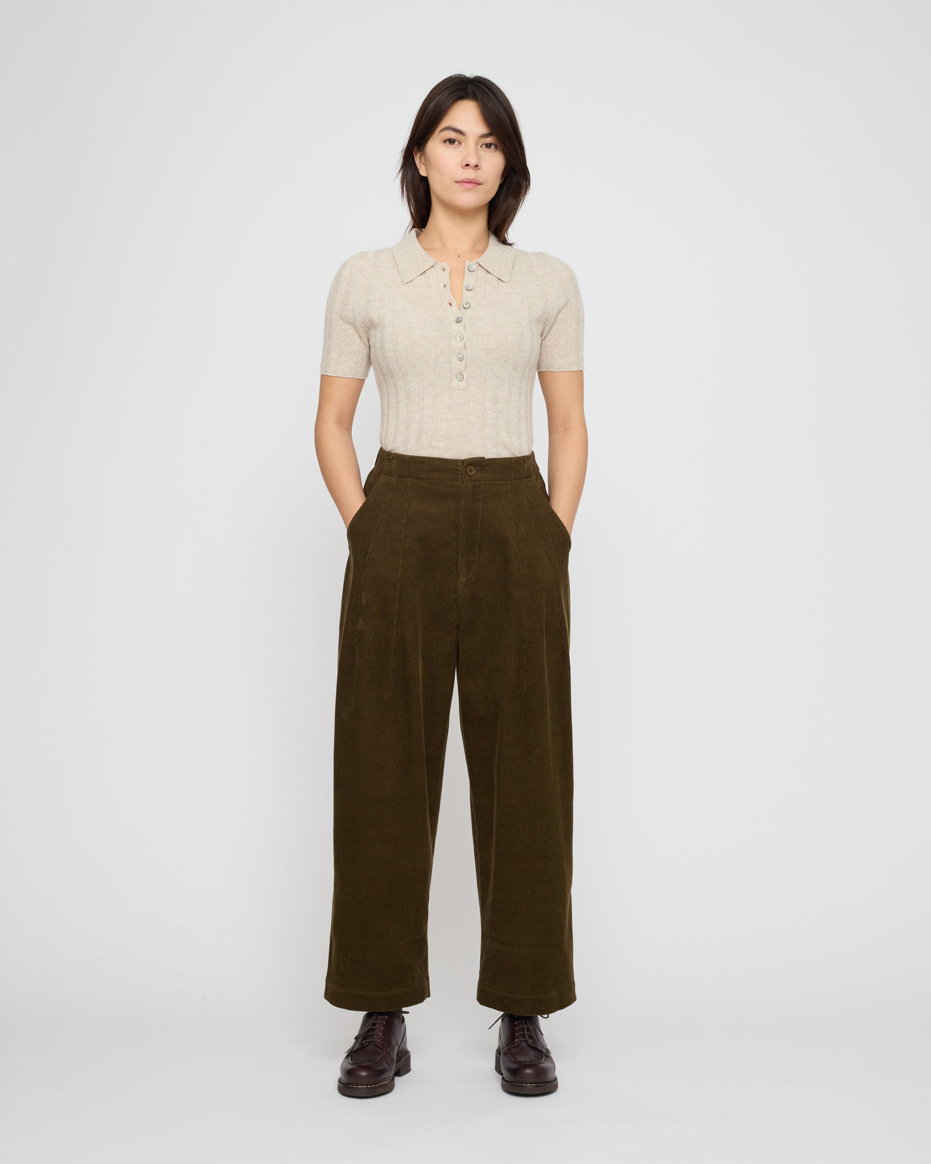 Collared Short Sleeves - FW26 - Sand Beige