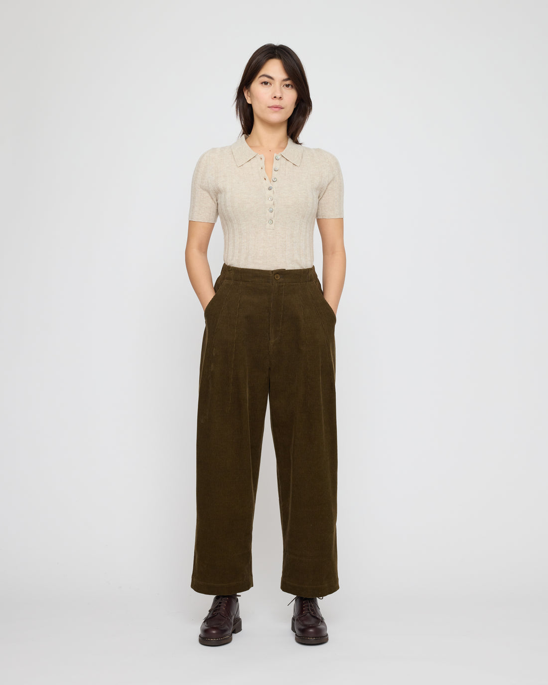 Collared Short Sleeves - FW26 - Sand Beige