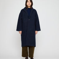 Lapel Wool Coat - FW26 - Navy