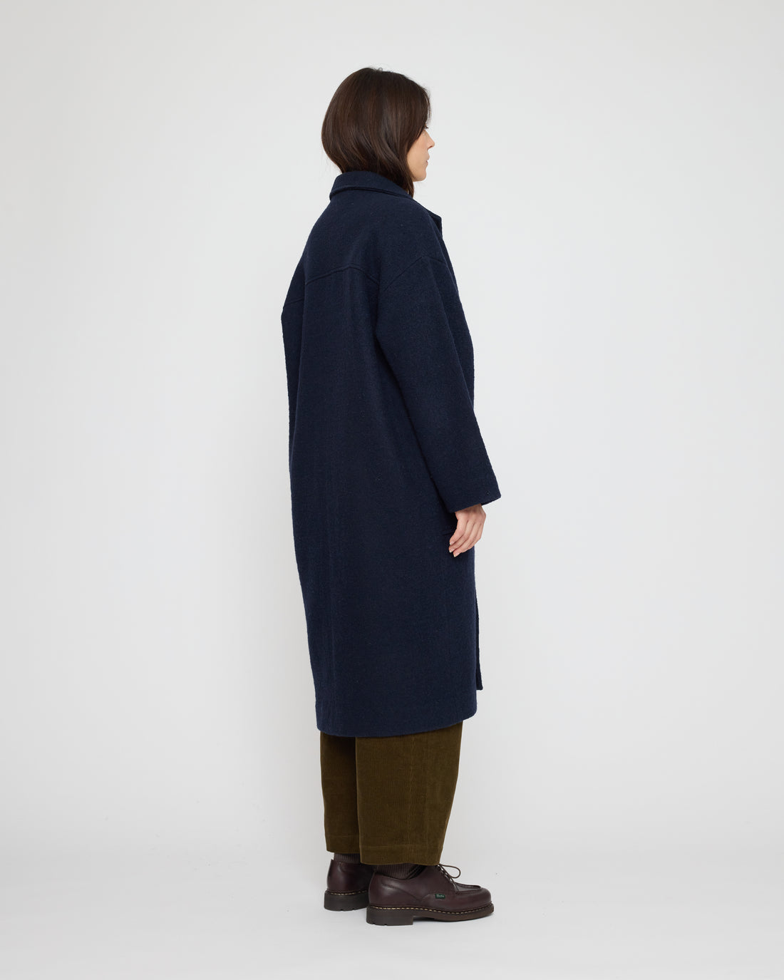 Lapel Wool Coat - FW26 - Navy