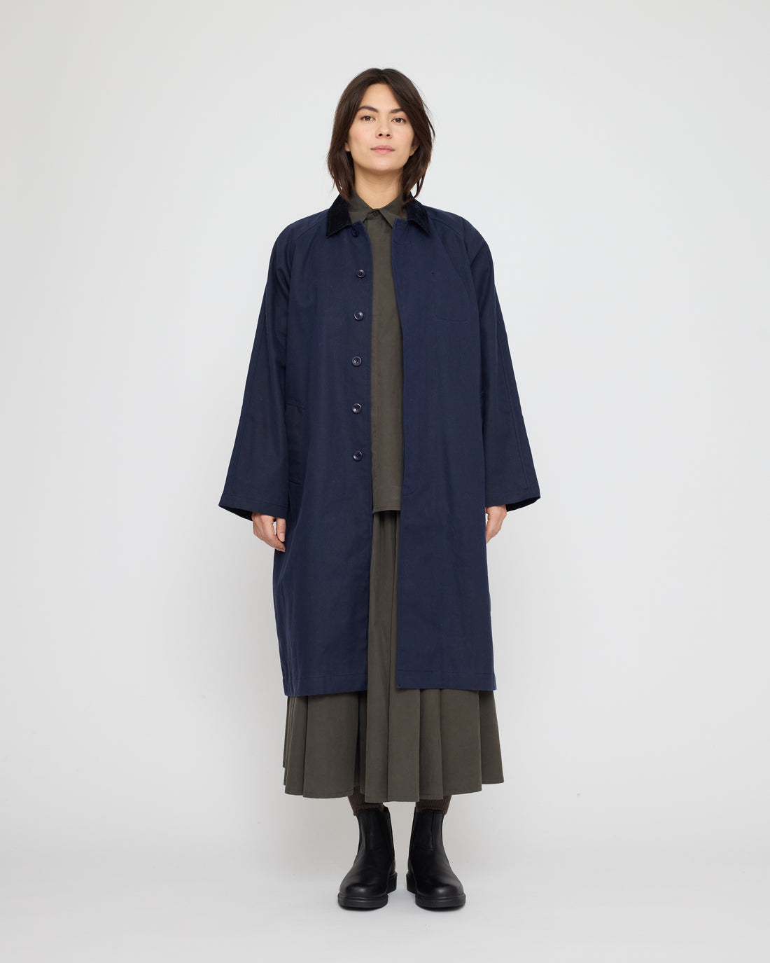 Fall Duster - Waxed Edition - FW26 - Navy