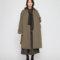 Wrap Wool Coat - FW26 - Sage Brown