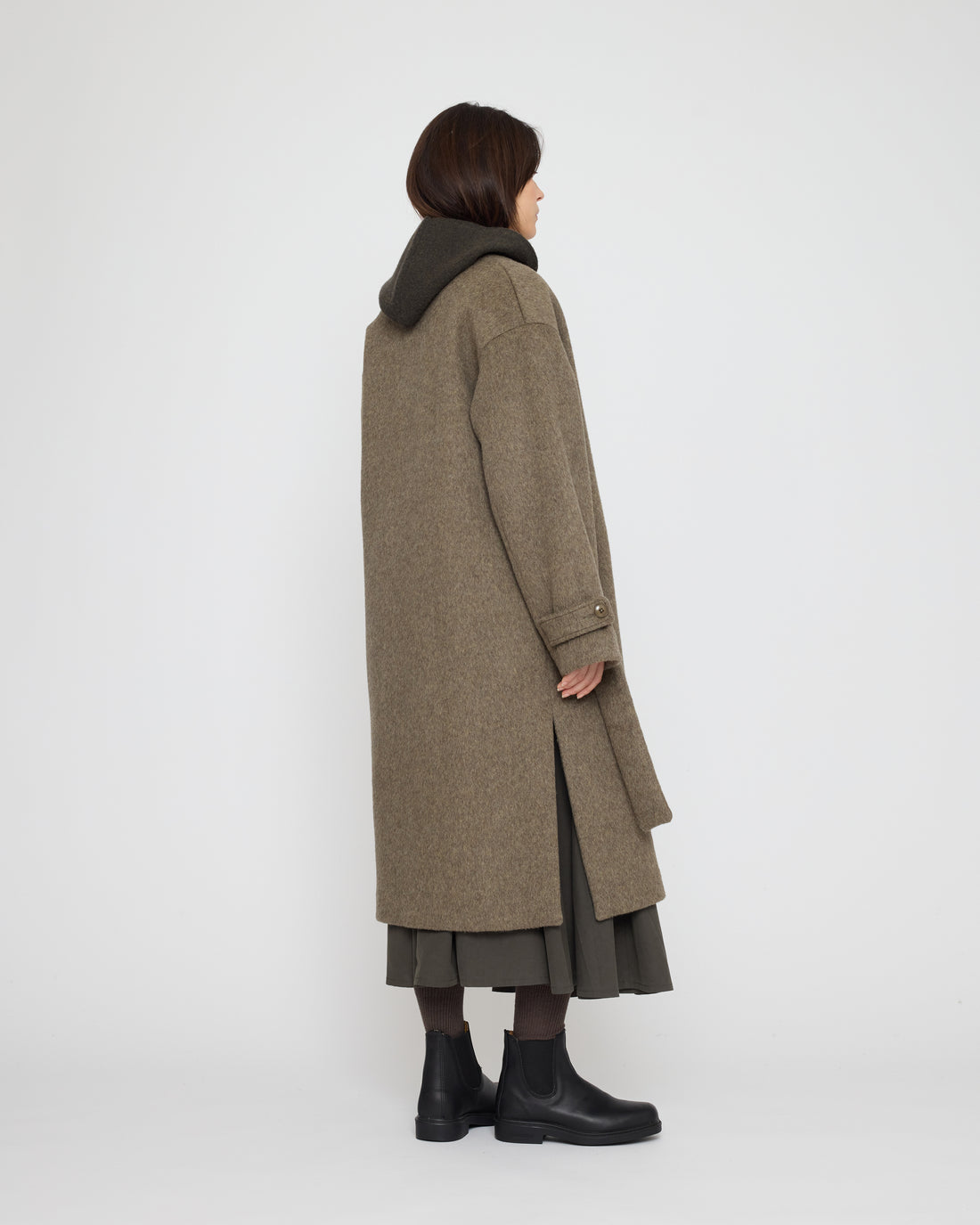 Wrap Wool Coat - FW26 - Sage Brown