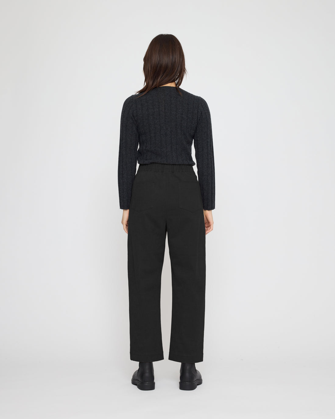 Signature Curve Legged Trouser - Brushed Twill Edition - Black