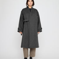 Wrap Wool Coat - FW26 - Charcoal Gray