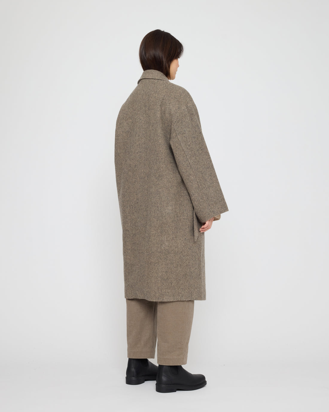 Blazer Wrap Coat - FW26 - Herringbone Taupe