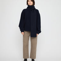 Long Wool Scarf - FW26 - Navy Black