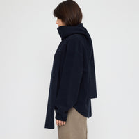 Long Wool Scarf - FW26 - Navy Black