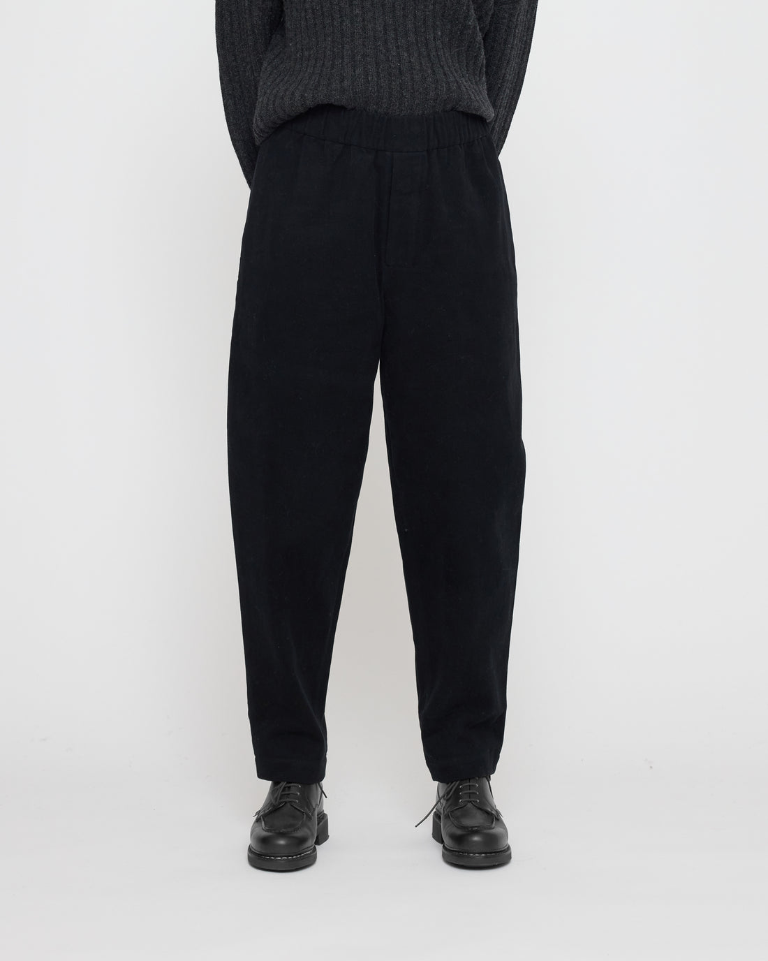 Signature Elastic Pull-Up Trouser - Brushed Twill Edition - Black