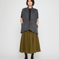 Reversible Wool Vest - FW26 - Charcoal & Gray