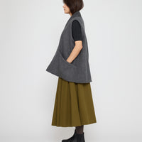 Reversible Wool Vest - FW26 - Charcoal & Gray