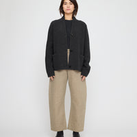 Pocket Ribbed Cardigan - FW26 - Charcoal