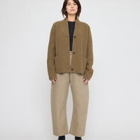 Pocket Ribbed Cardigan - FW26 - Toffee