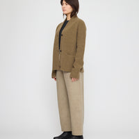 Pocket Ribbed Cardigan - FW26 - Toffee